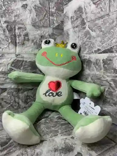 Rana Peluche Con Corona