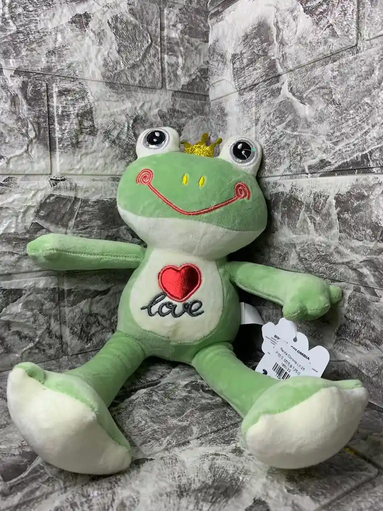 Rana Peluche Con Corona