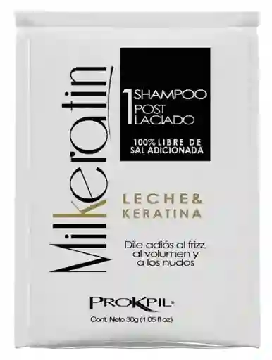 Shampoo En Sobre 1 Post Laciado, Leche Y Keratina - Milkeratin Prokpil 30 Gr