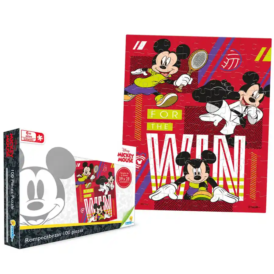 Rompecabezas 100 Piezas Disney Mickey Deportes Ronda