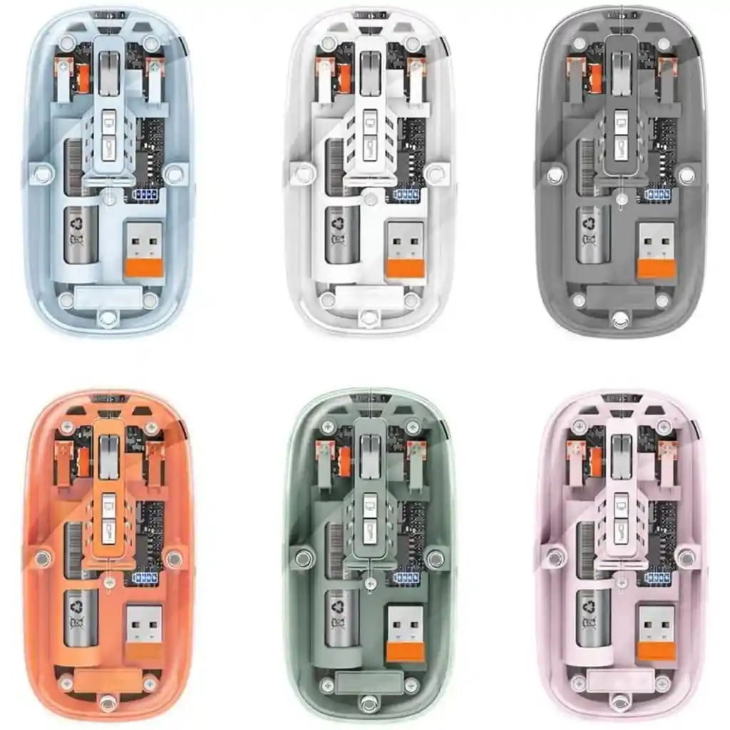 Mouse Transparente Recargable Pixart