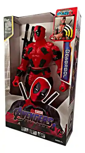 Muñecos Wolverine Deadpool Set 28cm Sonidos Juguete Niños