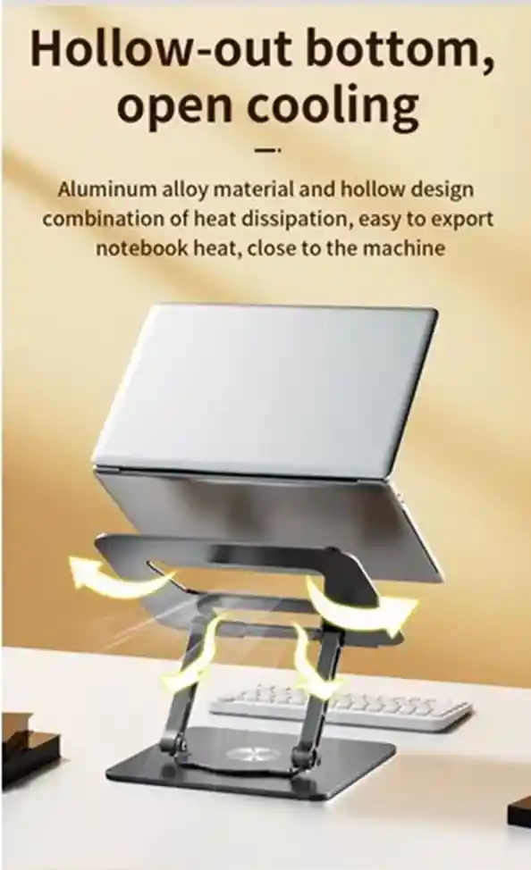 Base Metalica Para Portatil Rotación 360 / Hasta 17"