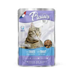Plaisir Pouch Cat Adulto Sterilised Trout And Shrimps X 100 Gr
