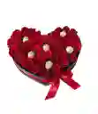 Corazón Negro De 48 Rosas Rojas 6 Chocolates