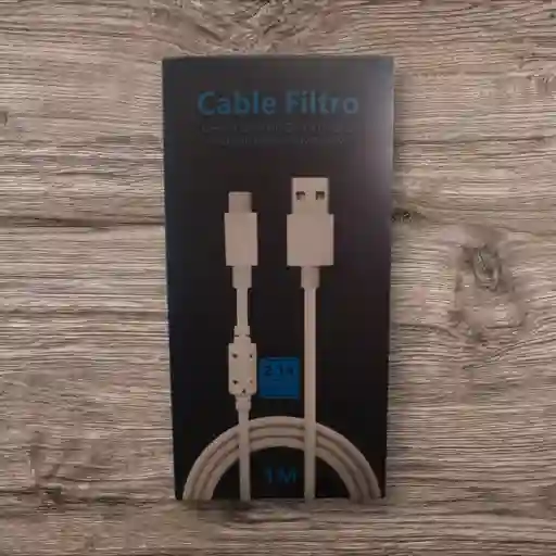 Cable Con Filtro 2.1a V8 De 1 Mt