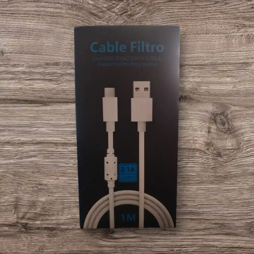Cable Con Filtro 2.1a V8 De 1 Mt