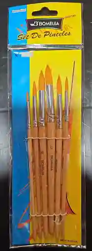 Kit De Pinceles Brochas Arte Dibujo Pulidores X 6 # 2,4,6,8,10,12 Bomeijia