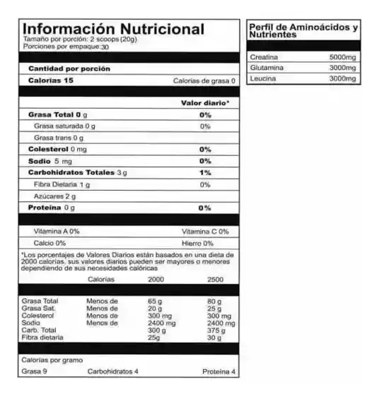 Creatina Hcl Sabor Blue Raspberry 600 Gramos Samrtmucle