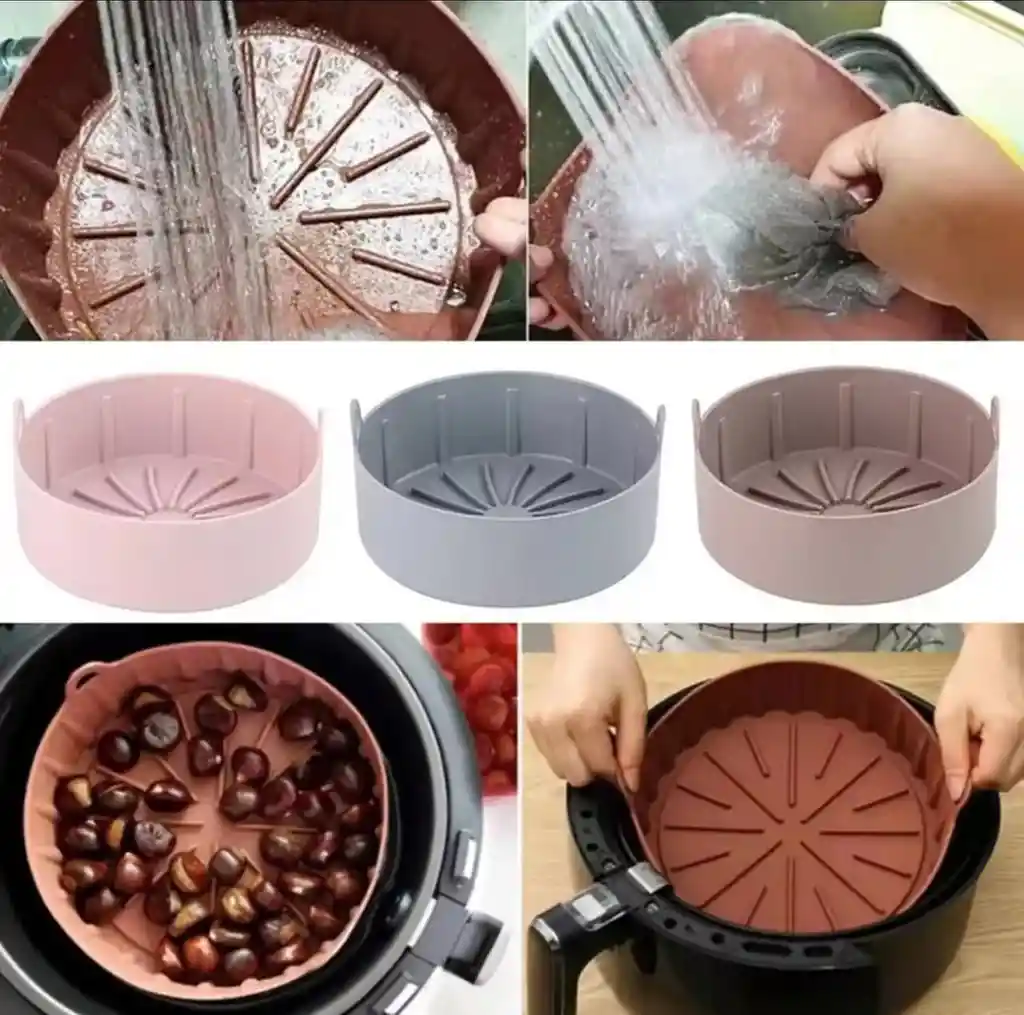 Canastilla Para Olla Freidora En Silicona Gruesa Tapete