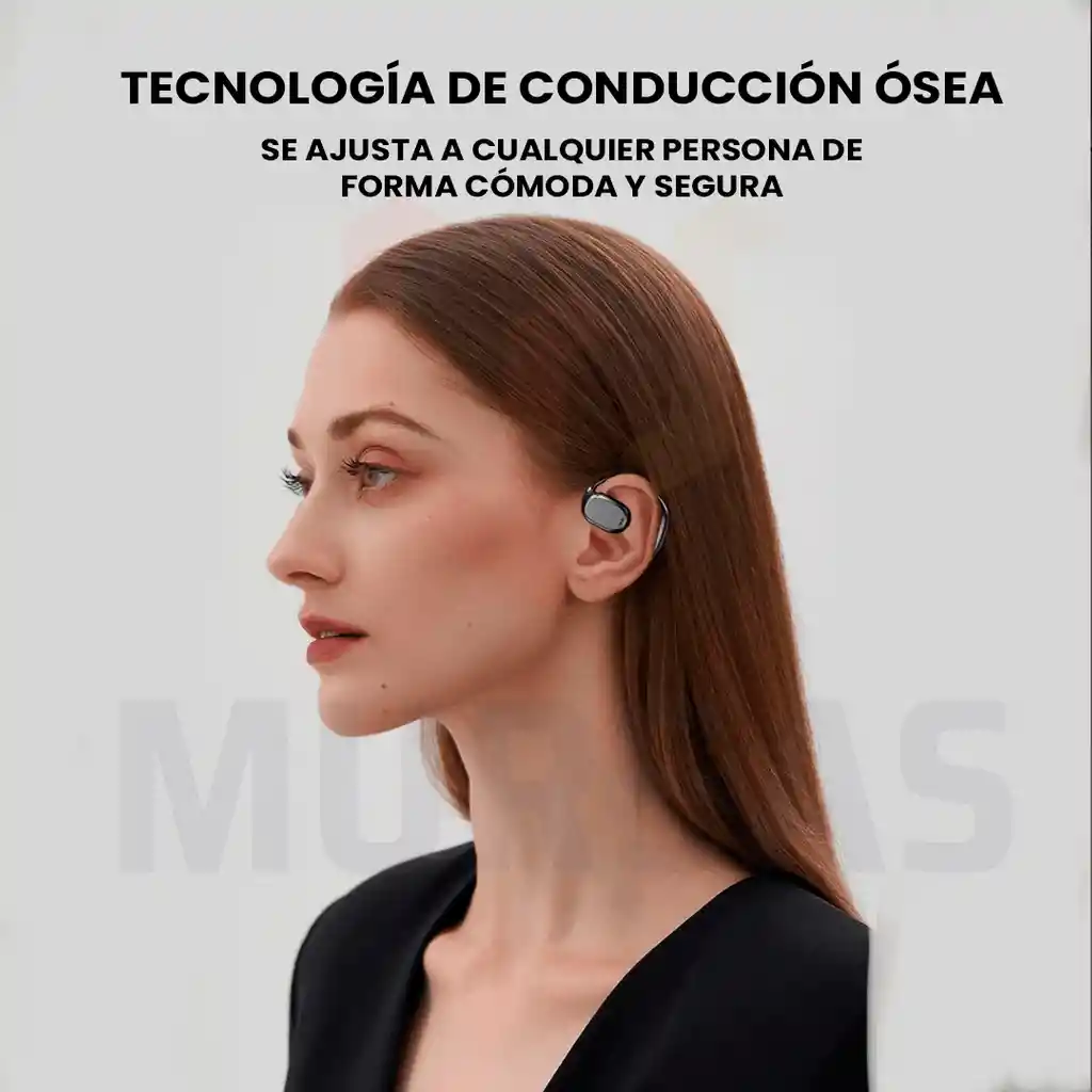 Auriculares Oseos Impermeables Con Microfono + Banco Carga