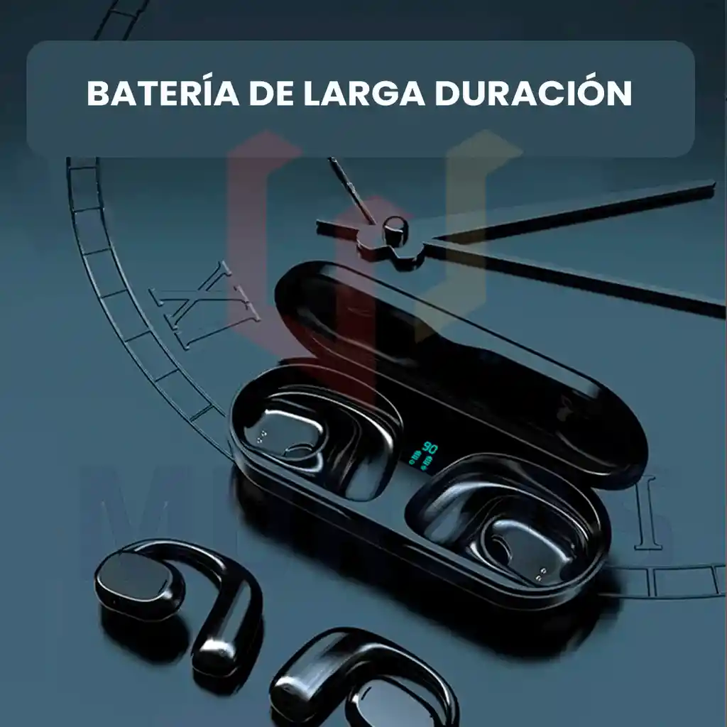 Auriculares Oseos Impermeables Con Microfono + Banco Carga