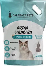 Arena Para Gato Calabaza Bentonita Talco De Bebe X4,5kg