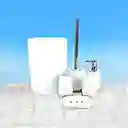 Set Accesorios Baño 6 Pcs Vaso Dispensador Jabón Portacepillo Blanco