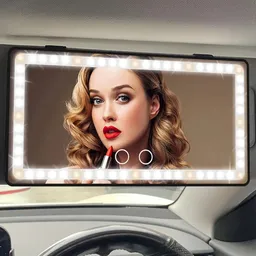 Espejo Para Carro, Visera De Coche, Espejo, Tocador, Pantalla Táctil Con Luz