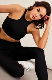 Crop Top X Negro Talla Única