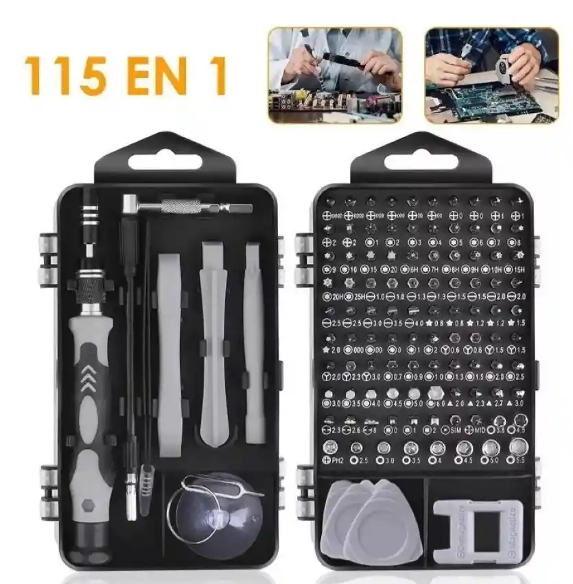 Juego Destornilladores Set 115 En 1 Multifuncion