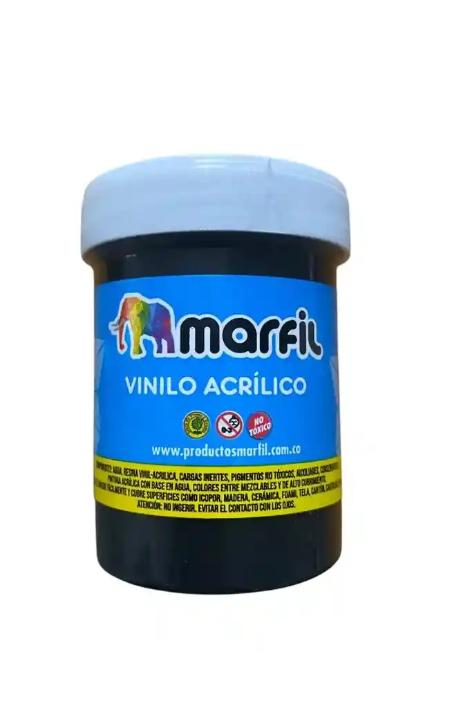 Pintura Vinilo Acrilico Marfil 80 Gm Color Negro