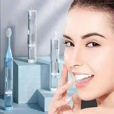 Cepillo De Dientes Con Dispensador De Crema Dental 2 En 1