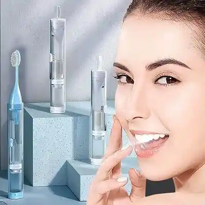 Cepillo De Dientes Con Dispensador De Crema Dental 2 En 1