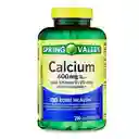 Spring Valley Calcio 600mg Y D3 20mcg 250 Tabletas