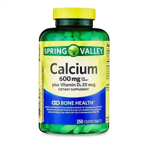 Spring Valley Calcio 600mg Y D3 20mcg 250 Tabletas