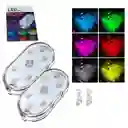 2 X Luz Led Mini Sensor Tactil Decorativa Multicolor