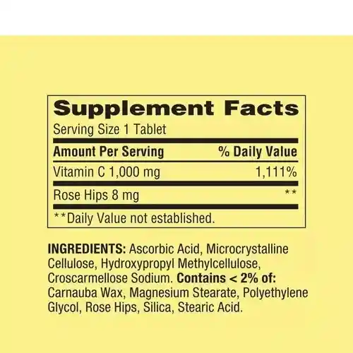 Spring Valley Vitamina C 1000mg 500 Tabletas