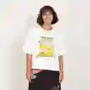 S / Camiseta Mango Biche Woman - Marfil