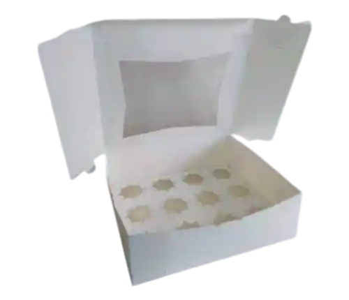 Caja Cupcakes X 12 Unid Con Nido.