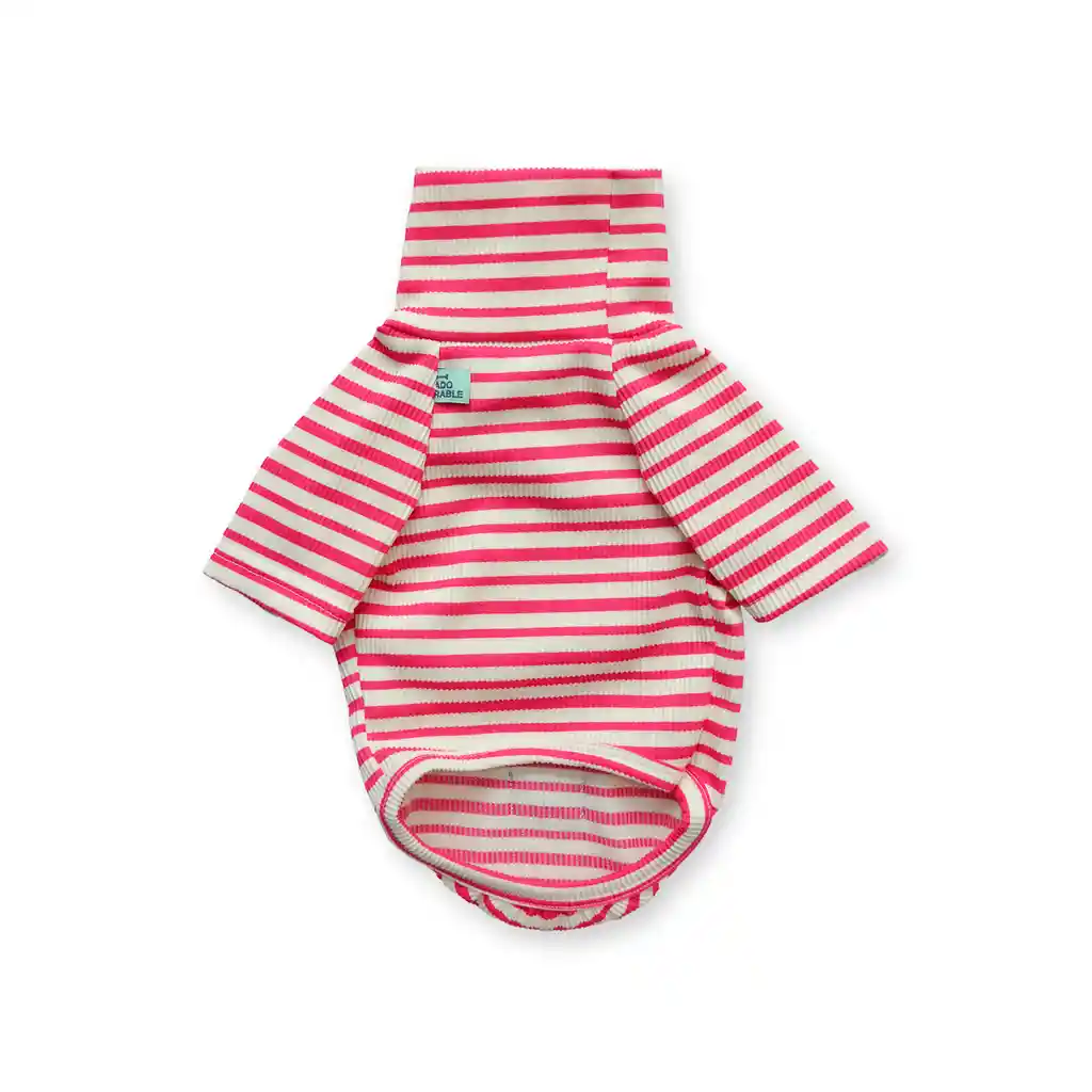 Saco M Tortuga Rayas Fucsia Y Blanco