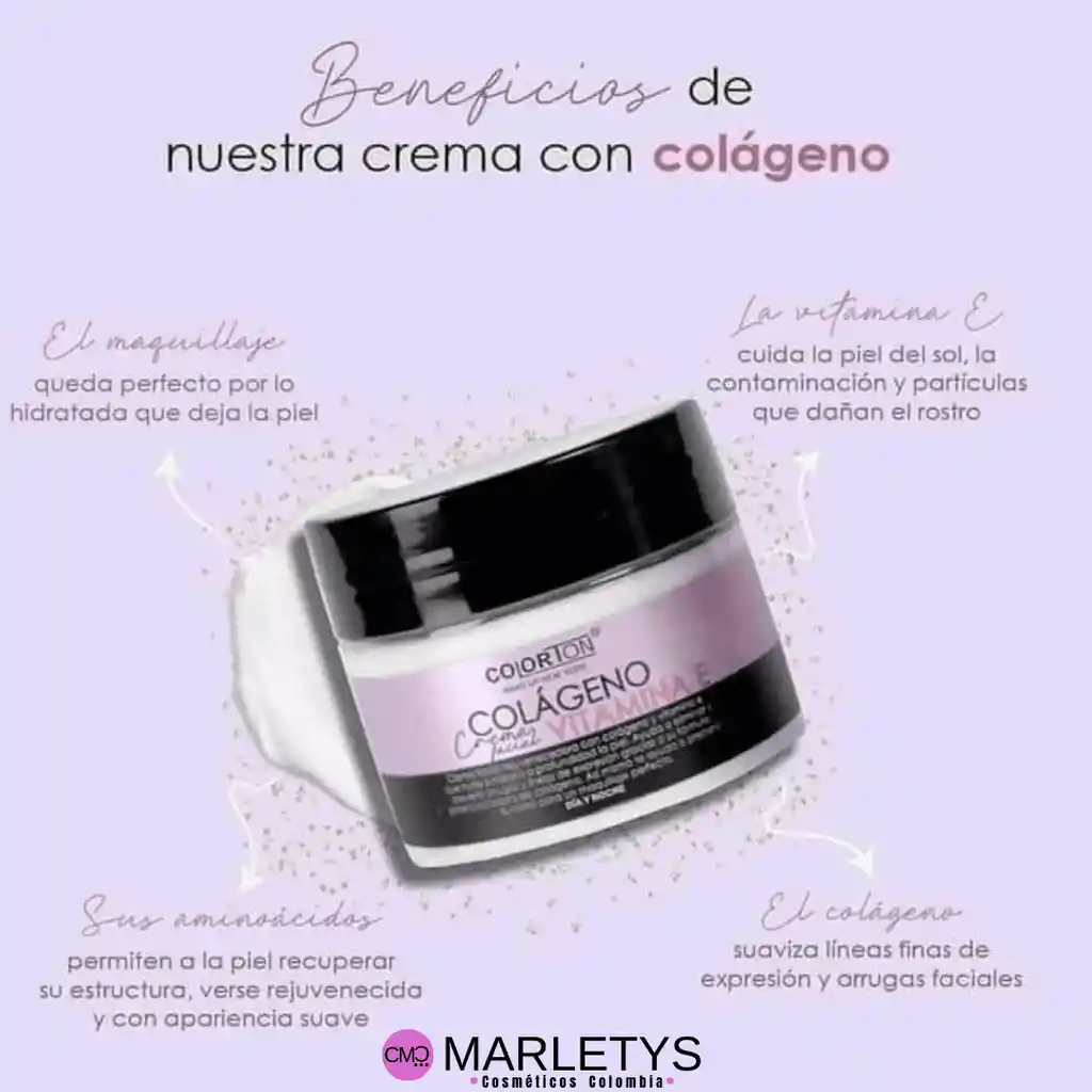 Crema Colágeno Con Vitamina E Colorton