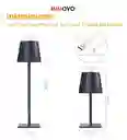Lampara Led Elegante Mesa Táctil Tonos Innovo Led Recargable Negro