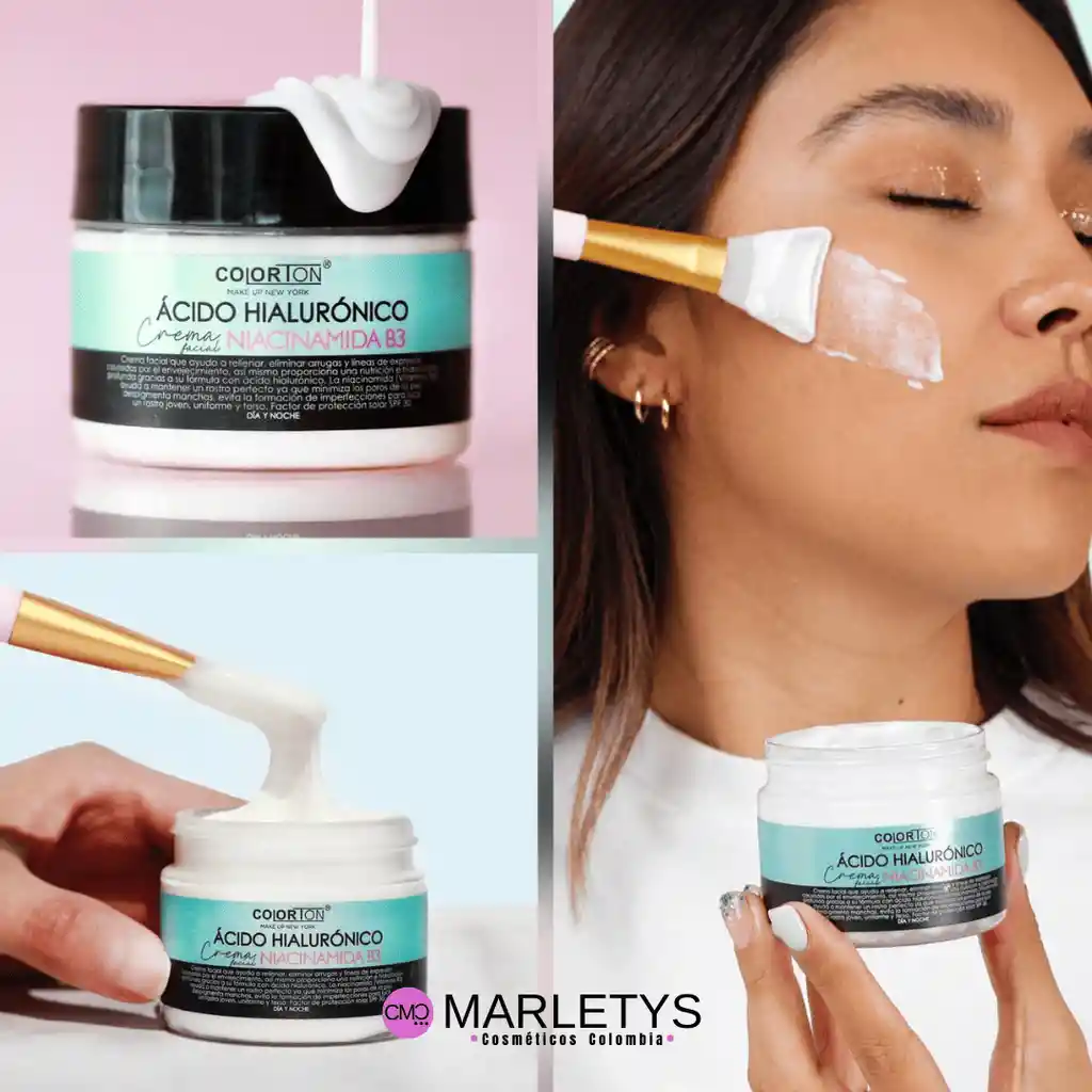 Crema Acido Hialuronico Con Niacinamida B3 Colorton