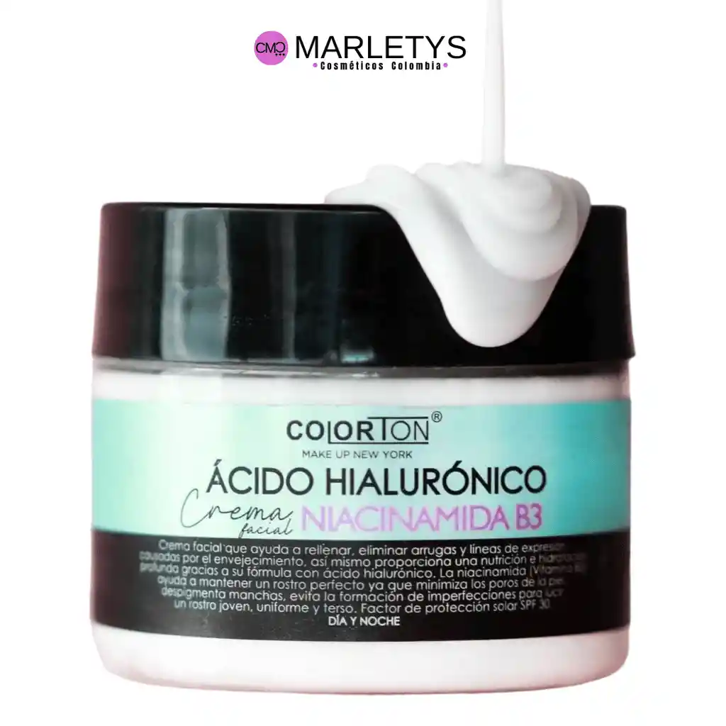 Crema Acido Hialuronico Con Niacinamida B3 Colorton