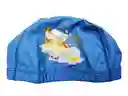 Gorro De Natación De Niños Niñas Poliester Tela Siliconada - Azul - Playa Animales