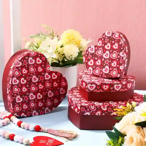 Cajas De Regalo En Forma De Corazón X4 Empaques