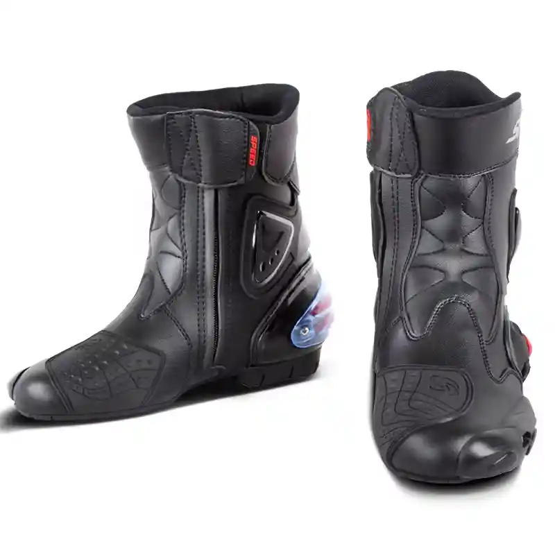 Botas Speed Moto Velocidad Proteccion Cuero Caña Media Disponible Talla 40eu 41eu 42eu 43eu