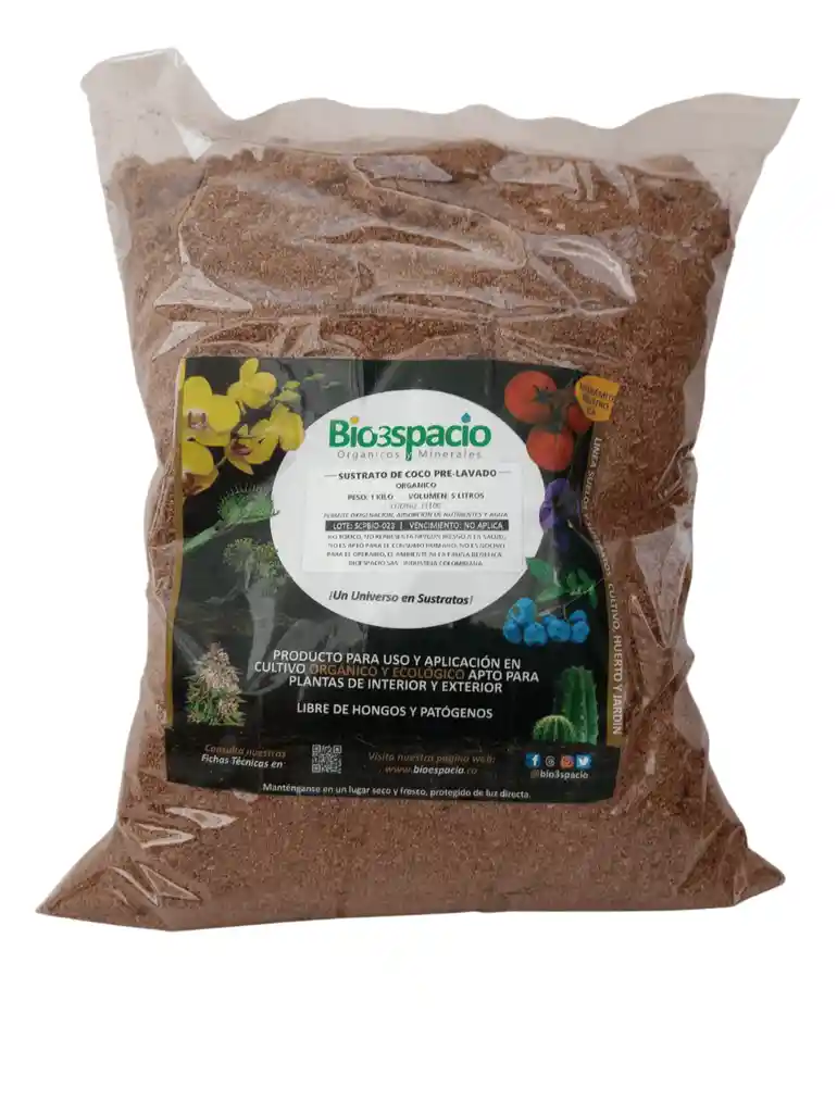 Sustrato De Coco Pre-lavado 1 Kilo