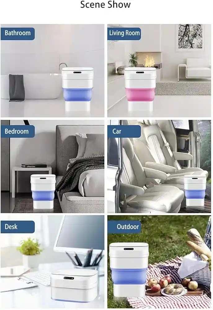 Bote De Basura Cubo De Basura Con Sensor Inteligente Papelera De Reciclaje 17.5 L