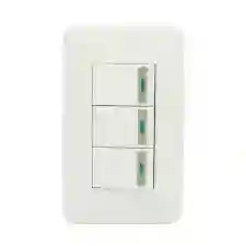 Interruptor Triple Blanco