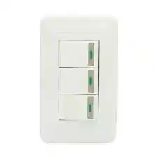 Interruptor Triple Blanco