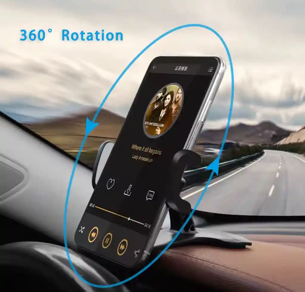 Soporte Universal Para Celular De Auto – Rotación 360° Y Multiángulo