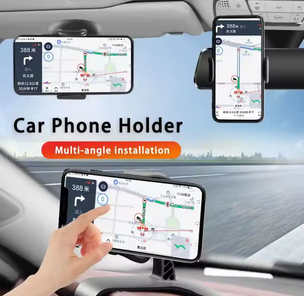 Soporte Universal Para Celular De Auto – Rotación 360° Y Multiángulo