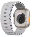 Reloj Inteligente Deportivo Smartwatch T900 Ultra 49mm, Plateado Y Correa Gris