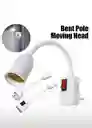 Adaptador Extensor De Bombillo Con Enchufe Interruptor