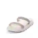 Sandalia Plana Blanco Plata Talla 38