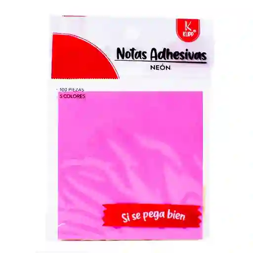 Notas Adhesivas Rosa Neon