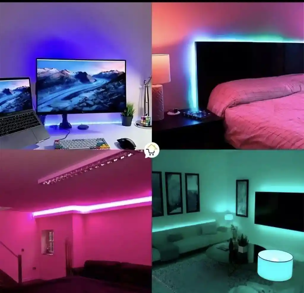 Cinta Luz Led Rgb 5050 Multicolor 5mts Control Bluetooth Luz Colores 110v