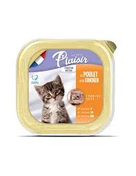 Alimento Húmedo Plaisir Gato Pate Con Pollo Para Gatito 100gr